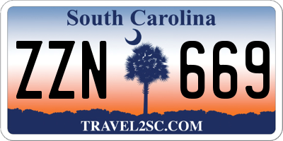 SC license plate ZZN669