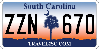 SC license plate ZZN670