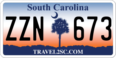 SC license plate ZZN673