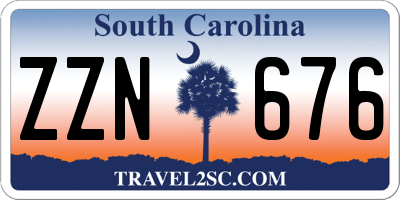 SC license plate ZZN676