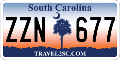 SC license plate ZZN677