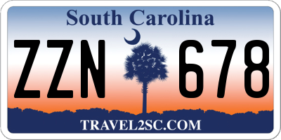 SC license plate ZZN678