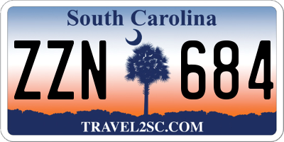 SC license plate ZZN684