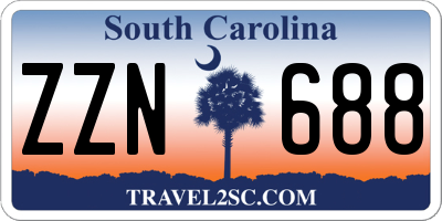 SC license plate ZZN688