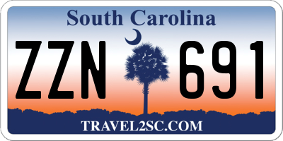 SC license plate ZZN691