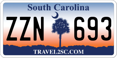 SC license plate ZZN693