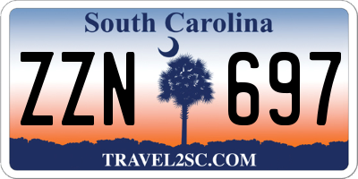 SC license plate ZZN697