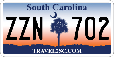 SC license plate ZZN702