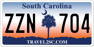 SC license plate ZZN704