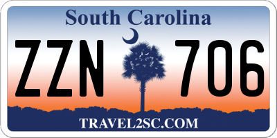 SC license plate ZZN706
