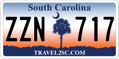 SC license plate ZZN717