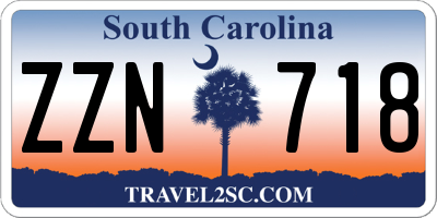 SC license plate ZZN718