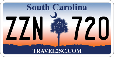 SC license plate ZZN720