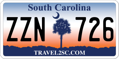 SC license plate ZZN726