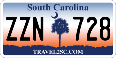 SC license plate ZZN728