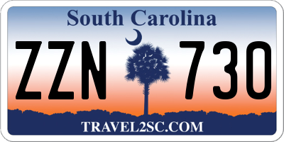 SC license plate ZZN730