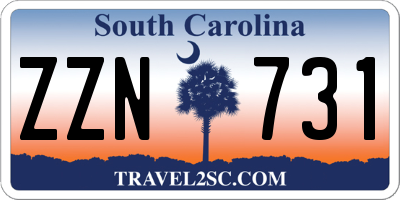 SC license plate ZZN731