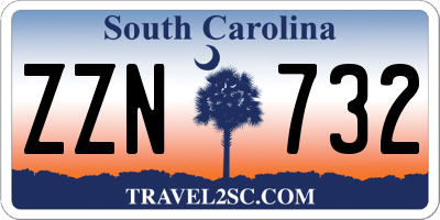 SC license plate ZZN732