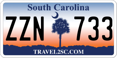 SC license plate ZZN733