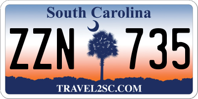 SC license plate ZZN735