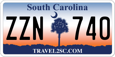 SC license plate ZZN740