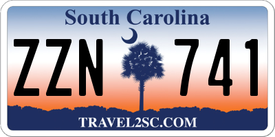 SC license plate ZZN741