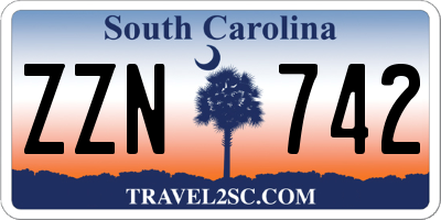 SC license plate ZZN742