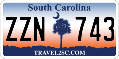 SC license plate ZZN743