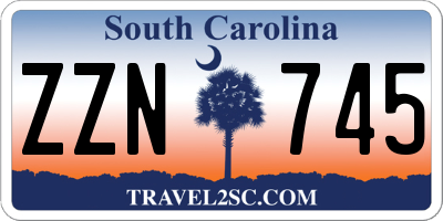 SC license plate ZZN745