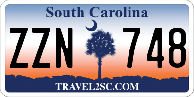 SC license plate ZZN748