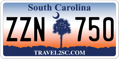 SC license plate ZZN750