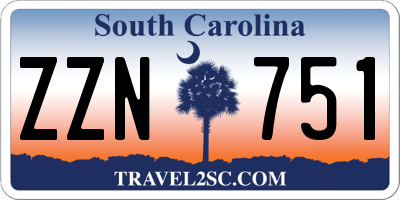 SC license plate ZZN751
