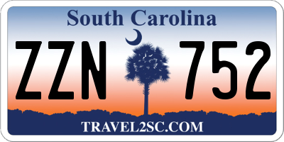 SC license plate ZZN752