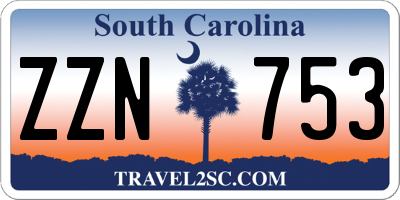 SC license plate ZZN753