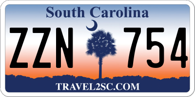 SC license plate ZZN754