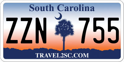 SC license plate ZZN755