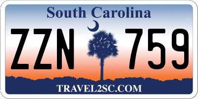 SC license plate ZZN759