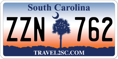SC license plate ZZN762