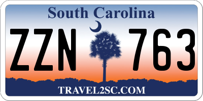 SC license plate ZZN763