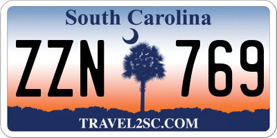 SC license plate ZZN769