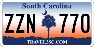 SC license plate ZZN770