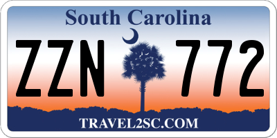 SC license plate ZZN772