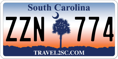 SC license plate ZZN774