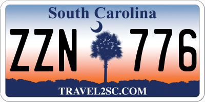 SC license plate ZZN776