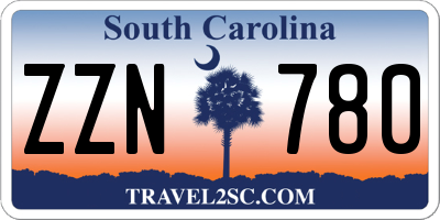 SC license plate ZZN780