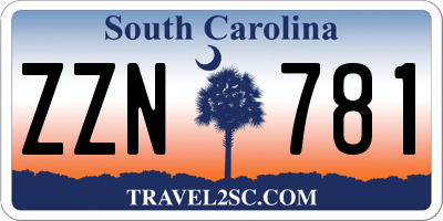 SC license plate ZZN781