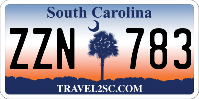 SC license plate ZZN783