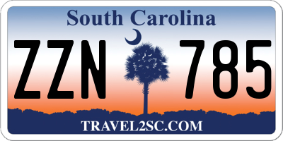 SC license plate ZZN785