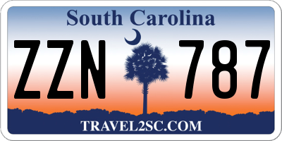 SC license plate ZZN787