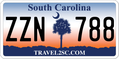 SC license plate ZZN788